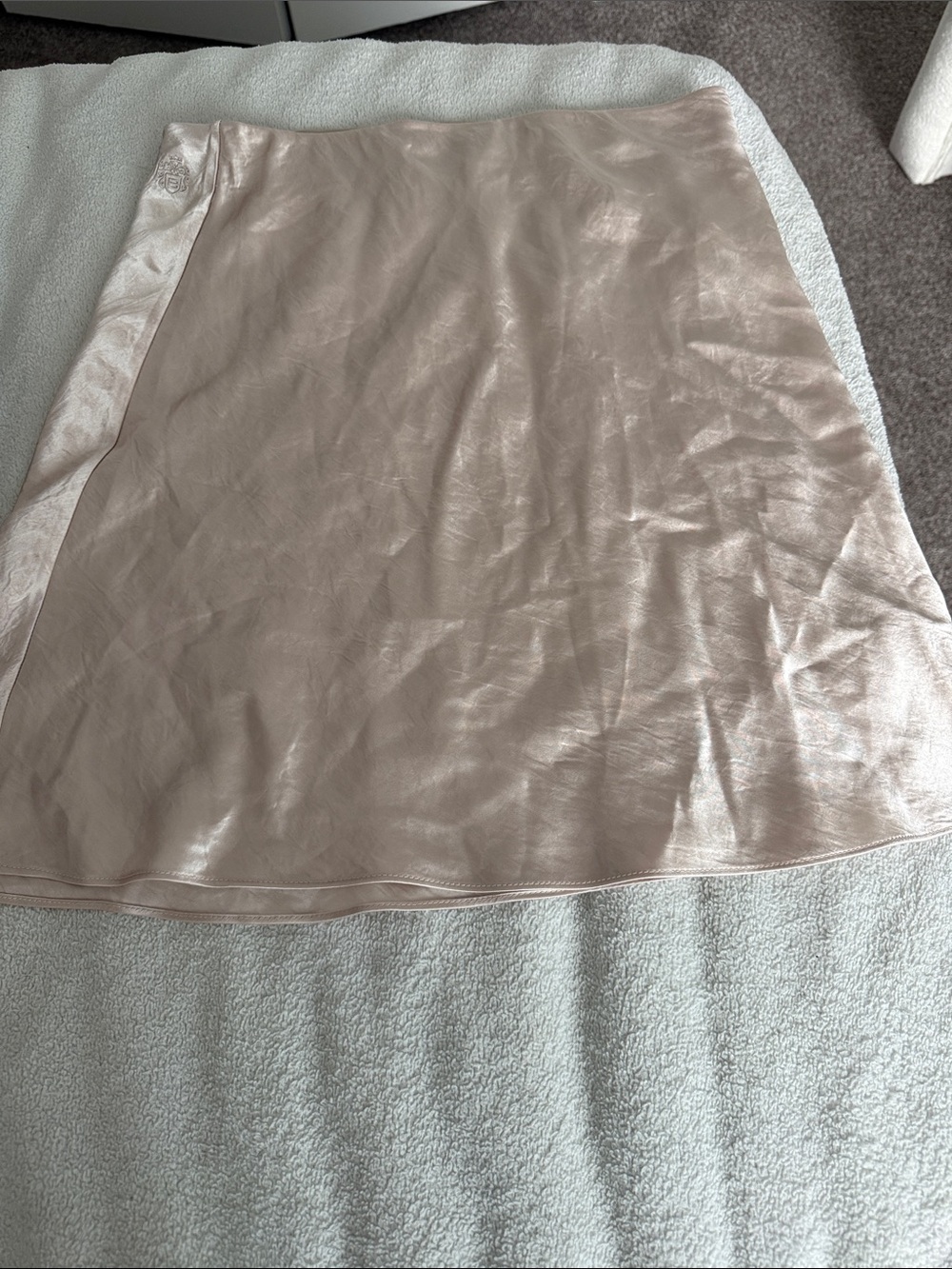 Babaton Blush Satin A-Line Skirt